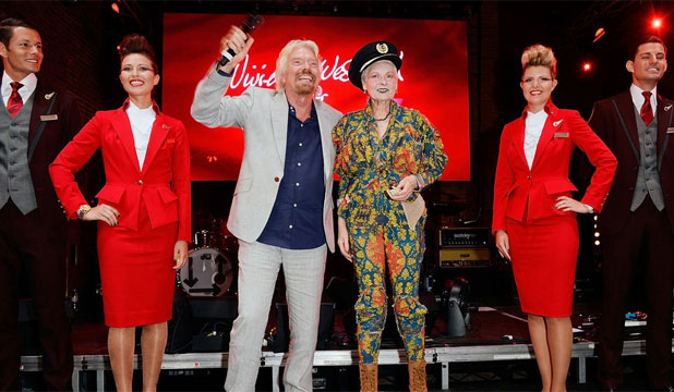 Dame Vivienne Westwood design for Virgin Atlantic