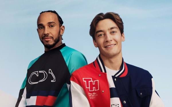 Sir Lewis Hamilton and George Russell for Tommy Hilfiger